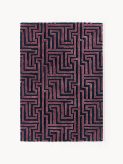 Montelo Hand-Tufted Wool Rug with Raised High-Low Texture