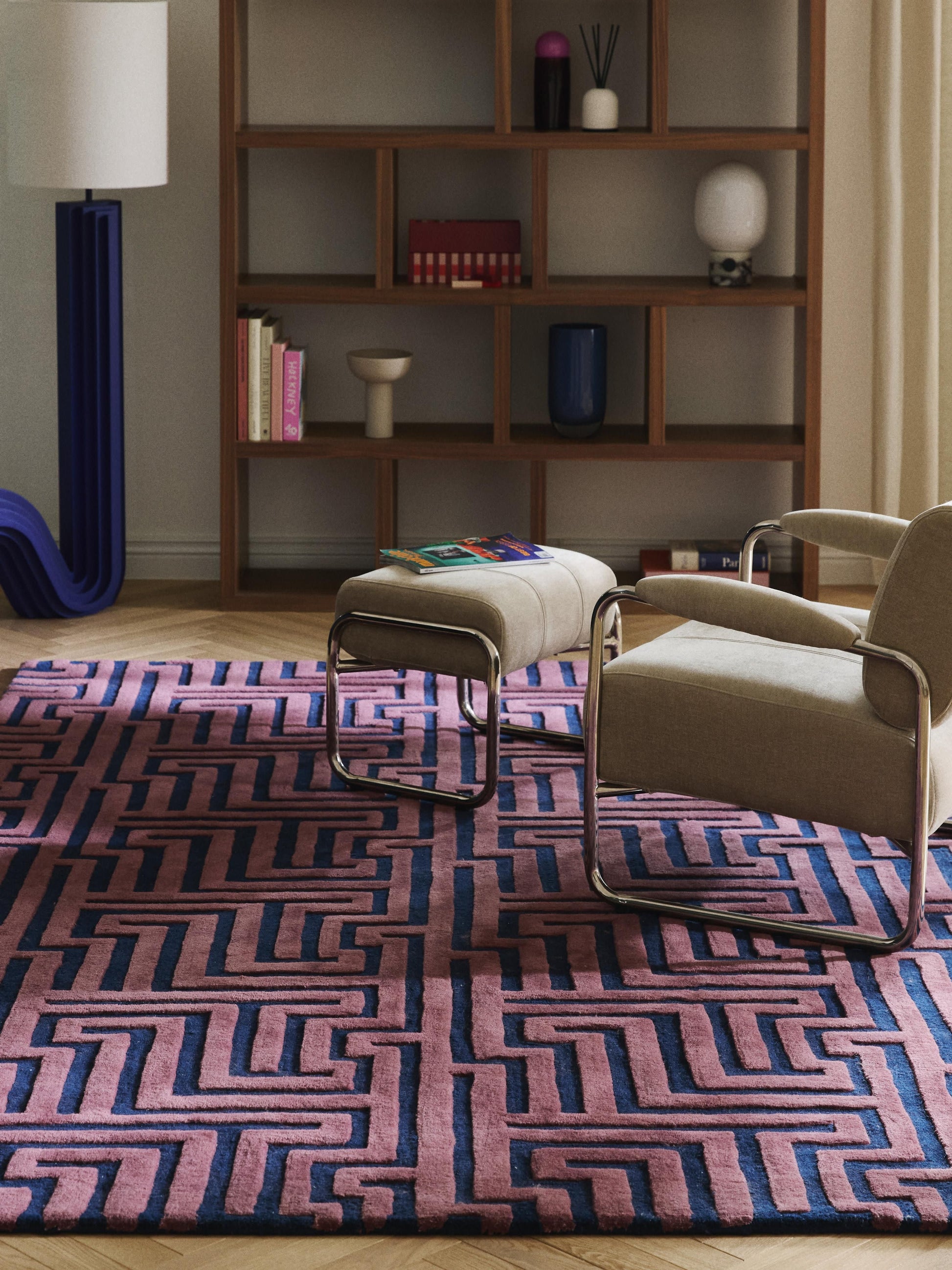 Montelo Hand-Tufted Wool Rug with Raised High-Low Texture