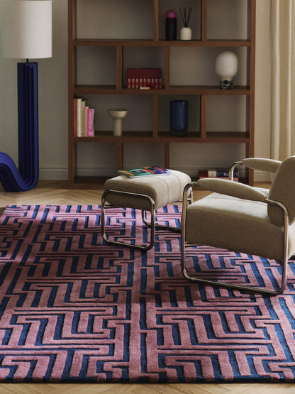 Montelo Hand-Tufted Wool Rug with Raised High-Low Texture