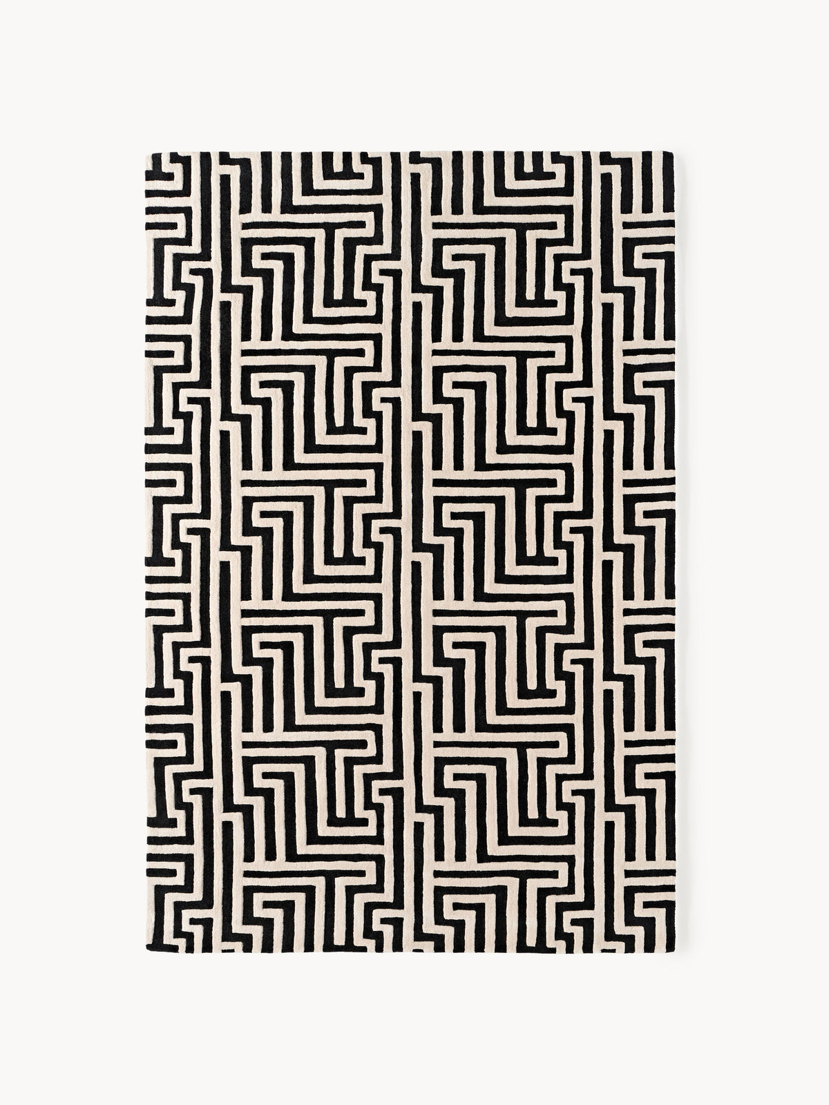 Montelo Hand-Tufted Wool Rug with Raised High-Low Texture