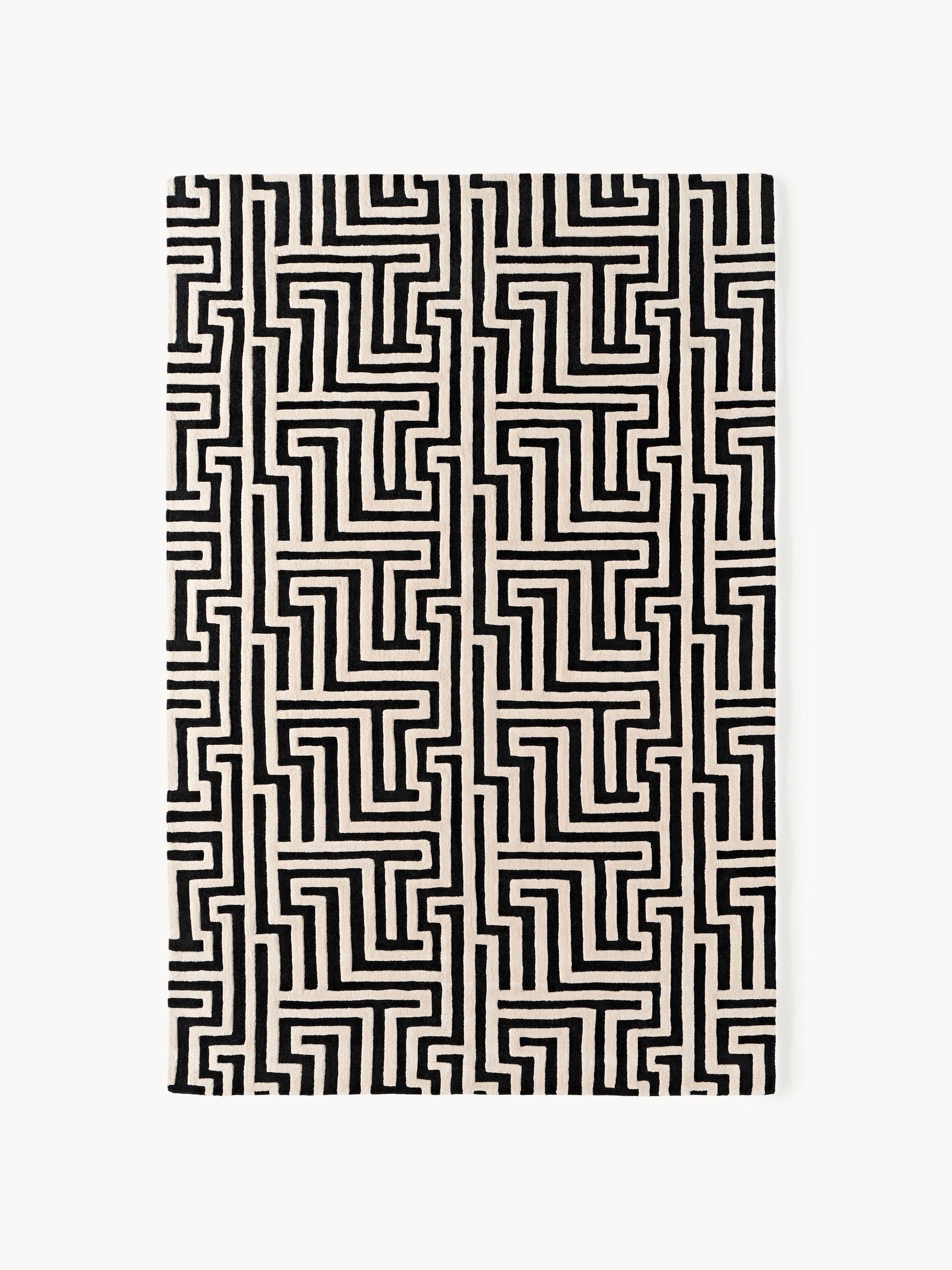 Montelo Hand-Tufted Wool Rug with Raised High-Low Texture