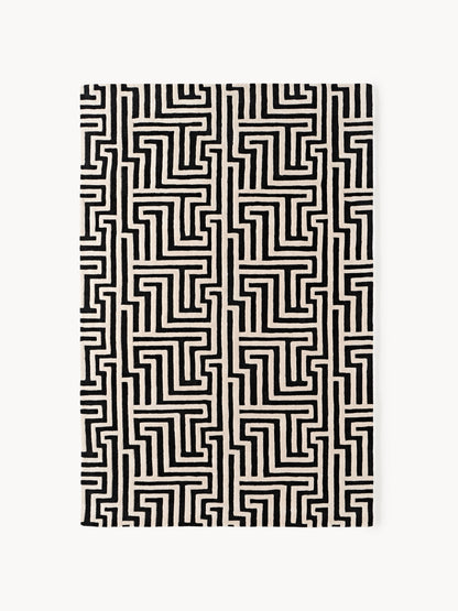 Montelo Hand-Tufted Wool Rug with Raised High-Low Texture