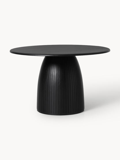 Nelora Round Dining Table with Fluted Texture, in Various Sizes