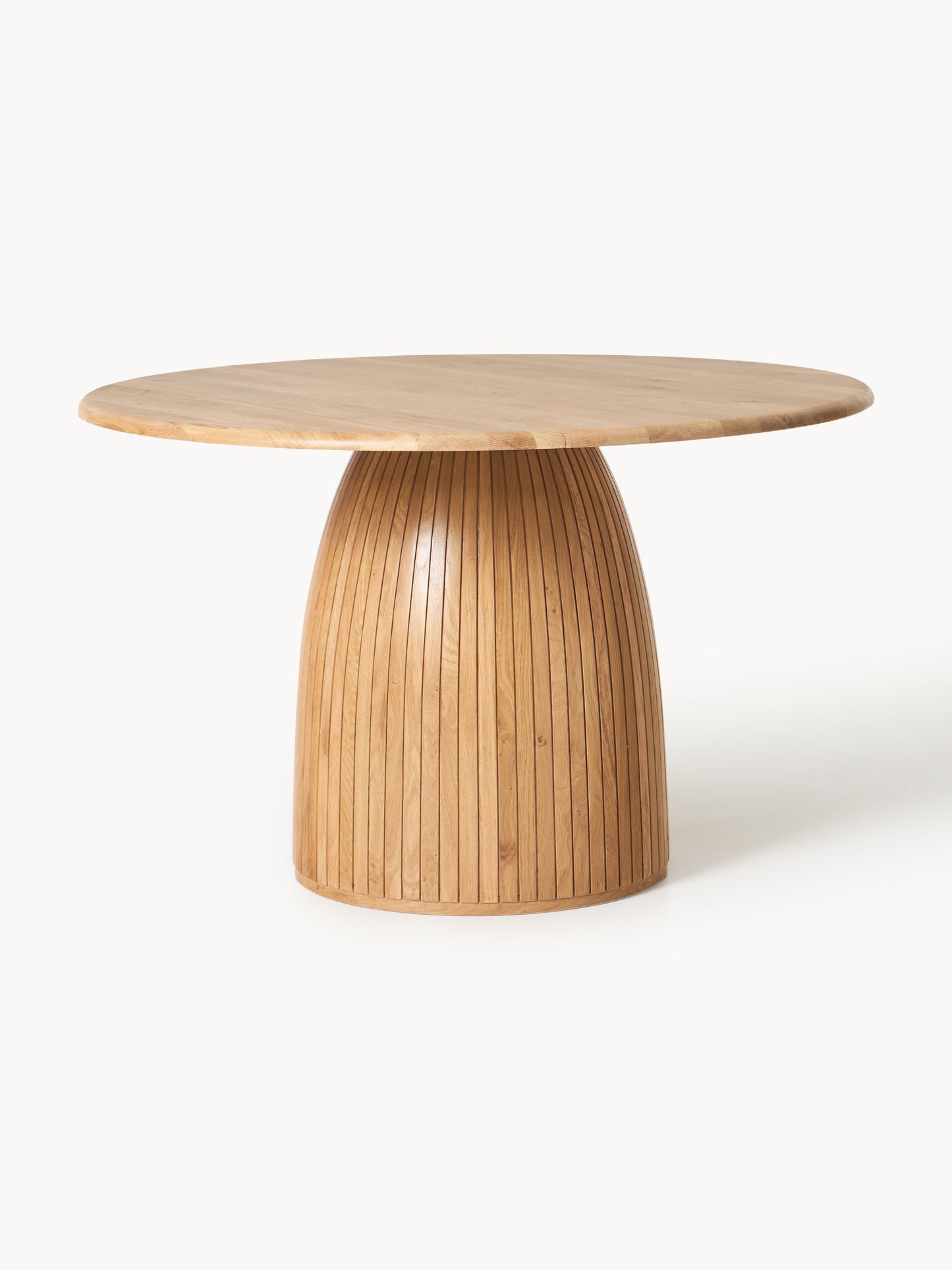 Nelora Round Dining Table with Fluted Texture, in Various Sizes