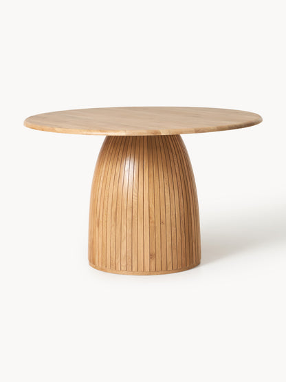 Nelora Round Dining Table with Fluted Texture, in Various Sizes