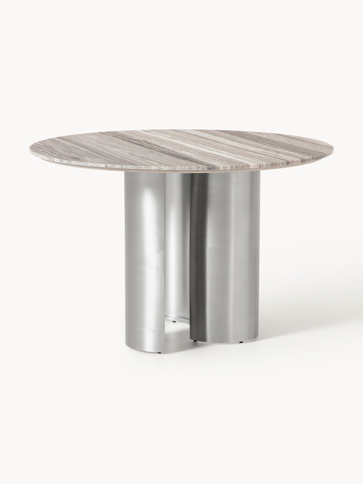 Novard Round Dining Table with Marble Tabletop, Ø 120 cm