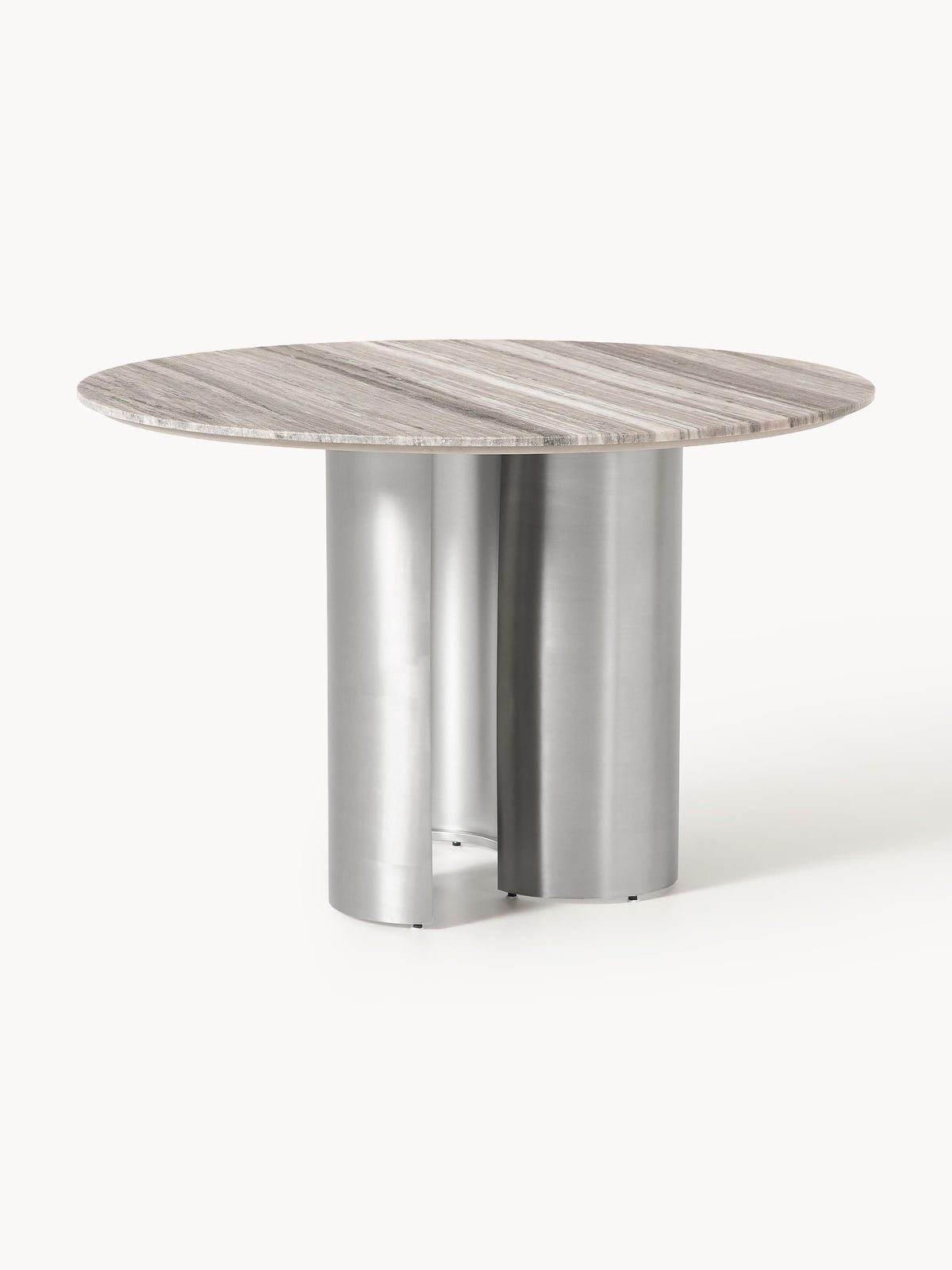 Novard Round Dining Table with Marble Tabletop, Ø 120 cm