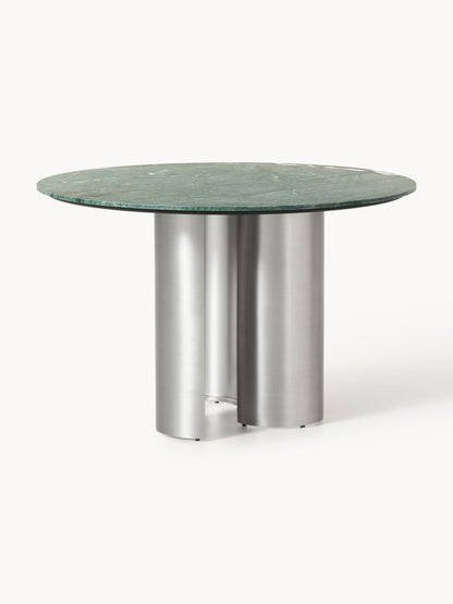 Novard Round Dining Table with Marble Tabletop, Ø 120 cm