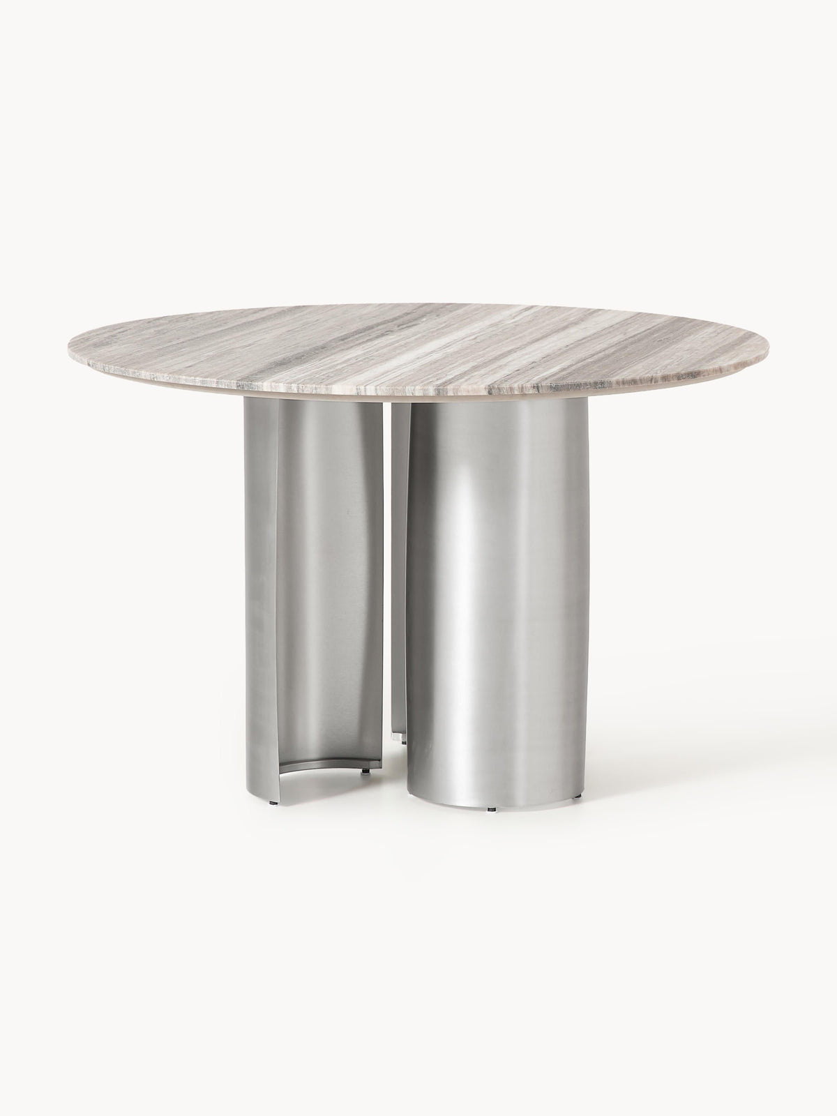 Novard Round Dining Table with Marble Tabletop, Ø 120 cm