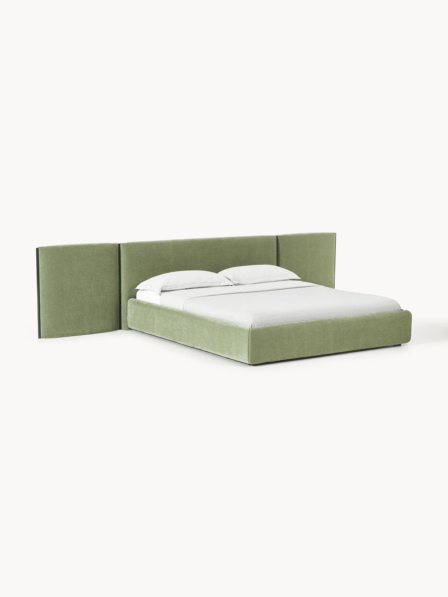 Otimar Upholstered Bed with Folding Headboard