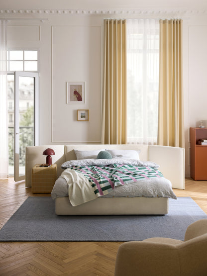 Otimar Upholstered Bed with Folding Headboard