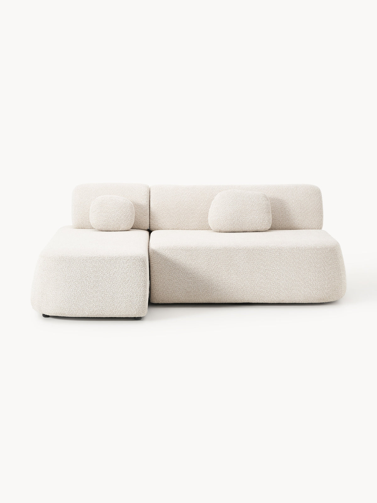 Paovero Sofa Bed in Teddy Bouclé with Storage
