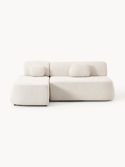 Paovero Sofa Bed in Teddy Bouclé with Storage