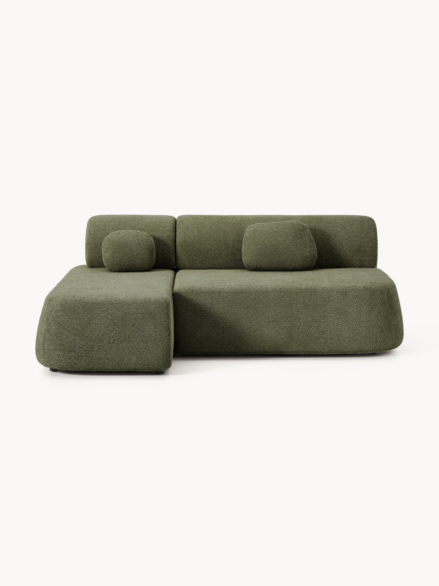 Paovero Sofa Bed in Teddy Bouclé with Storage