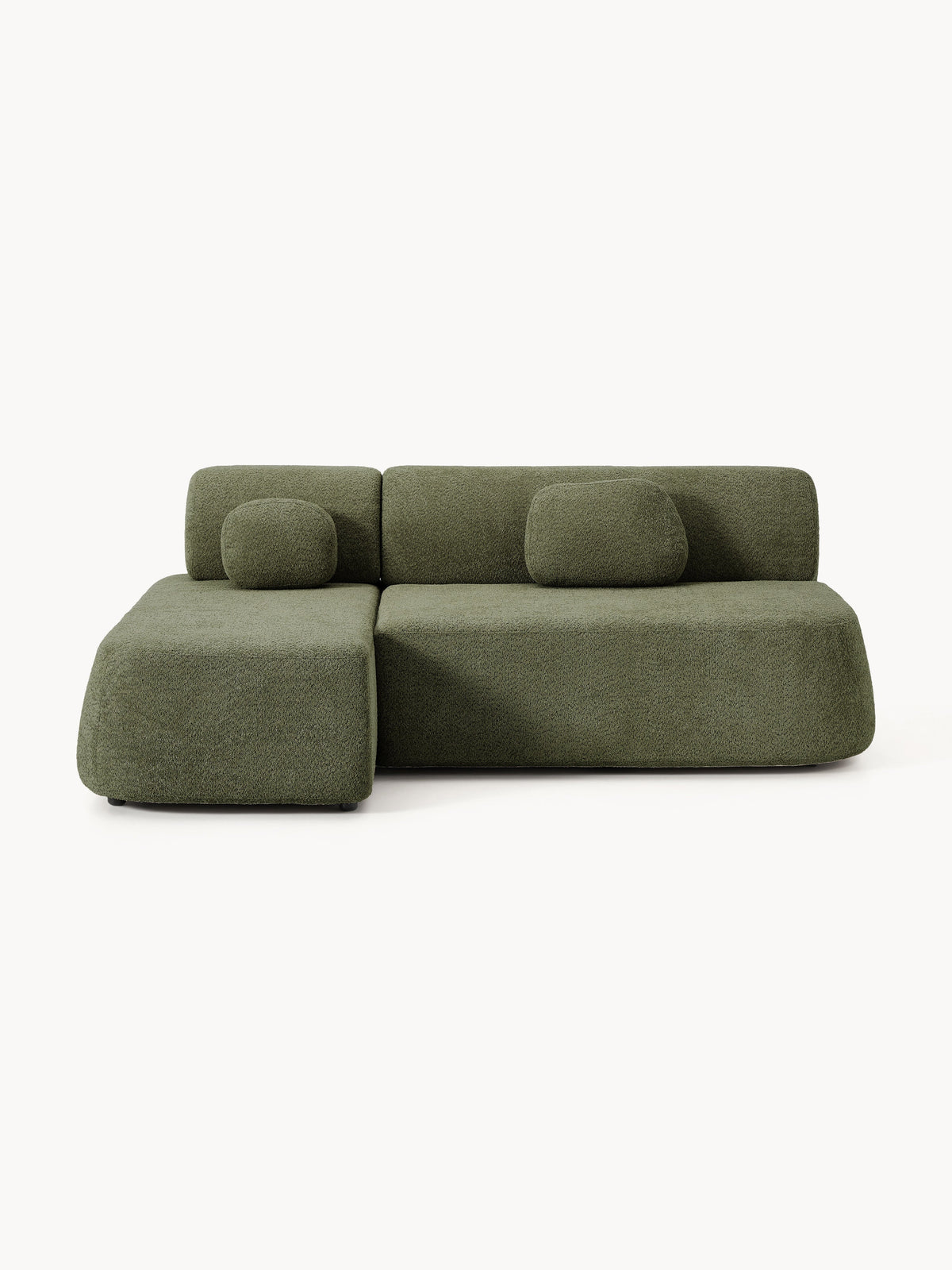 Paovero Sofa Bed in Teddy Bouclé with Storage
