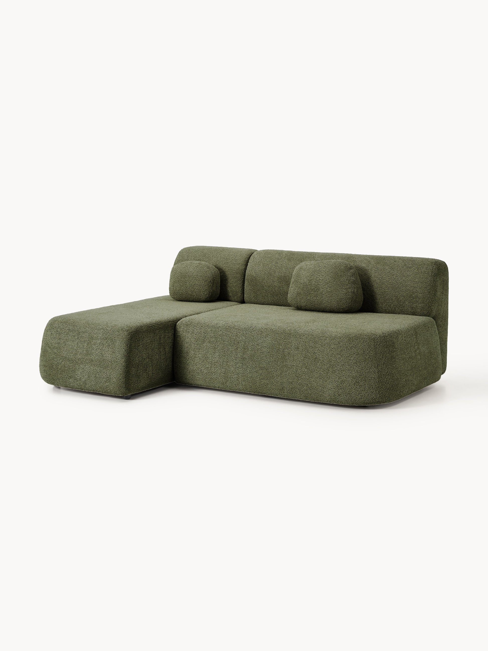 Paovero Sofa Bed in Teddy Bouclé with Storage