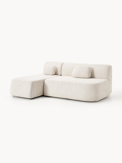 Paovero Sofa Bed in Teddy Bouclé with Storage
