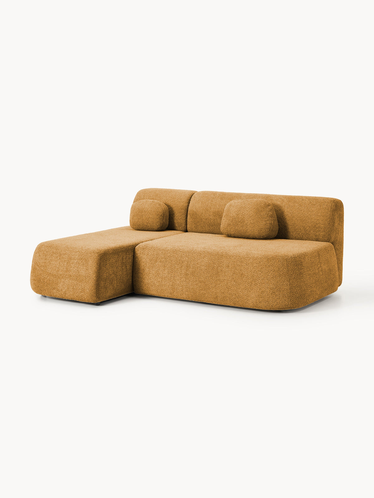 Paovero Sofa Bed in Teddy Bouclé with Storage