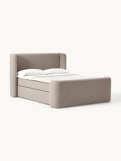 Pervinia Bouclé Box Spring Bed