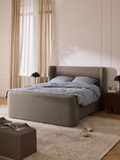 Pervinia Bouclé Box Spring Bed