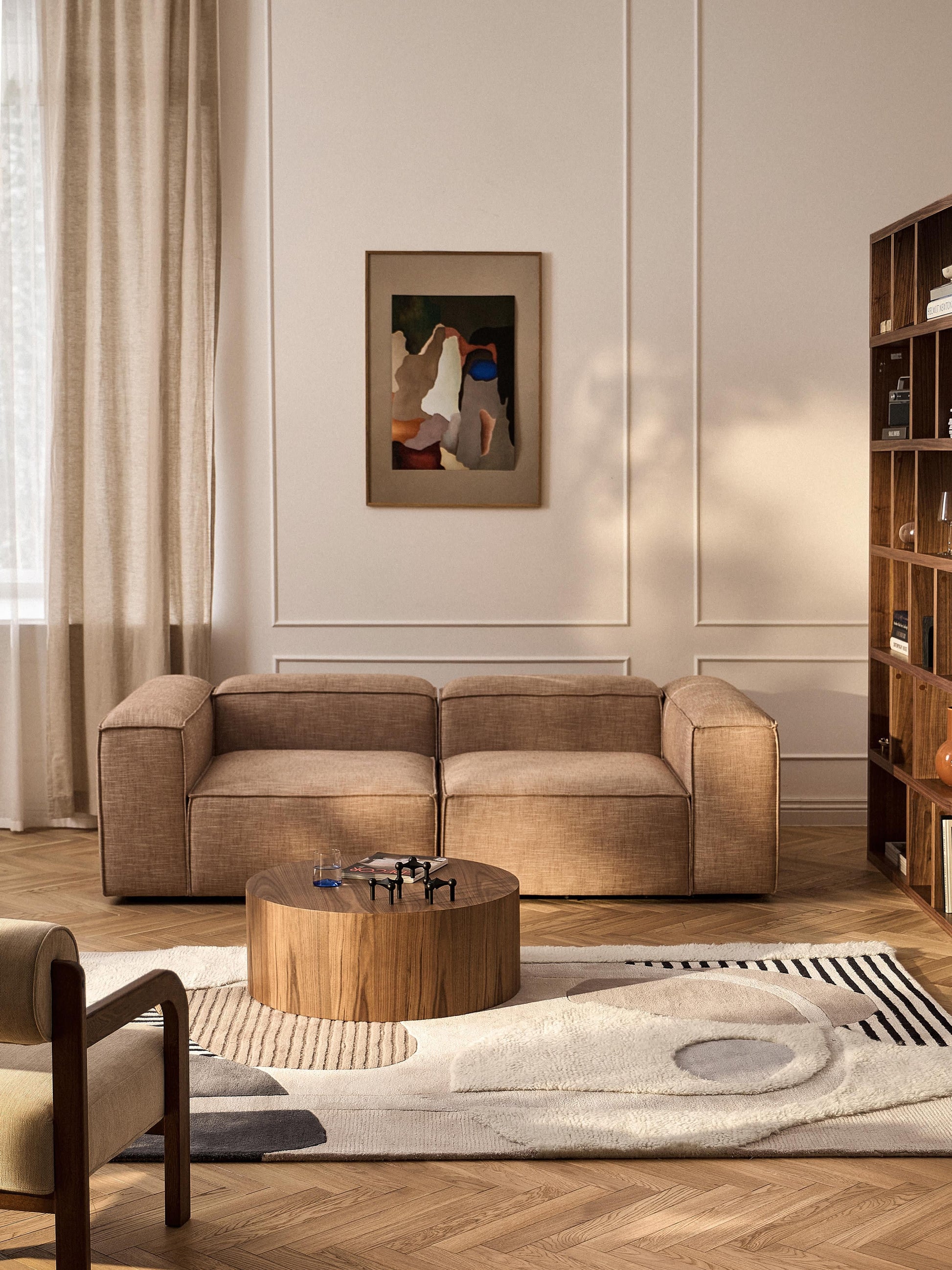 Rosanto Hand-Tufted Wool Rug with High-Low Texture