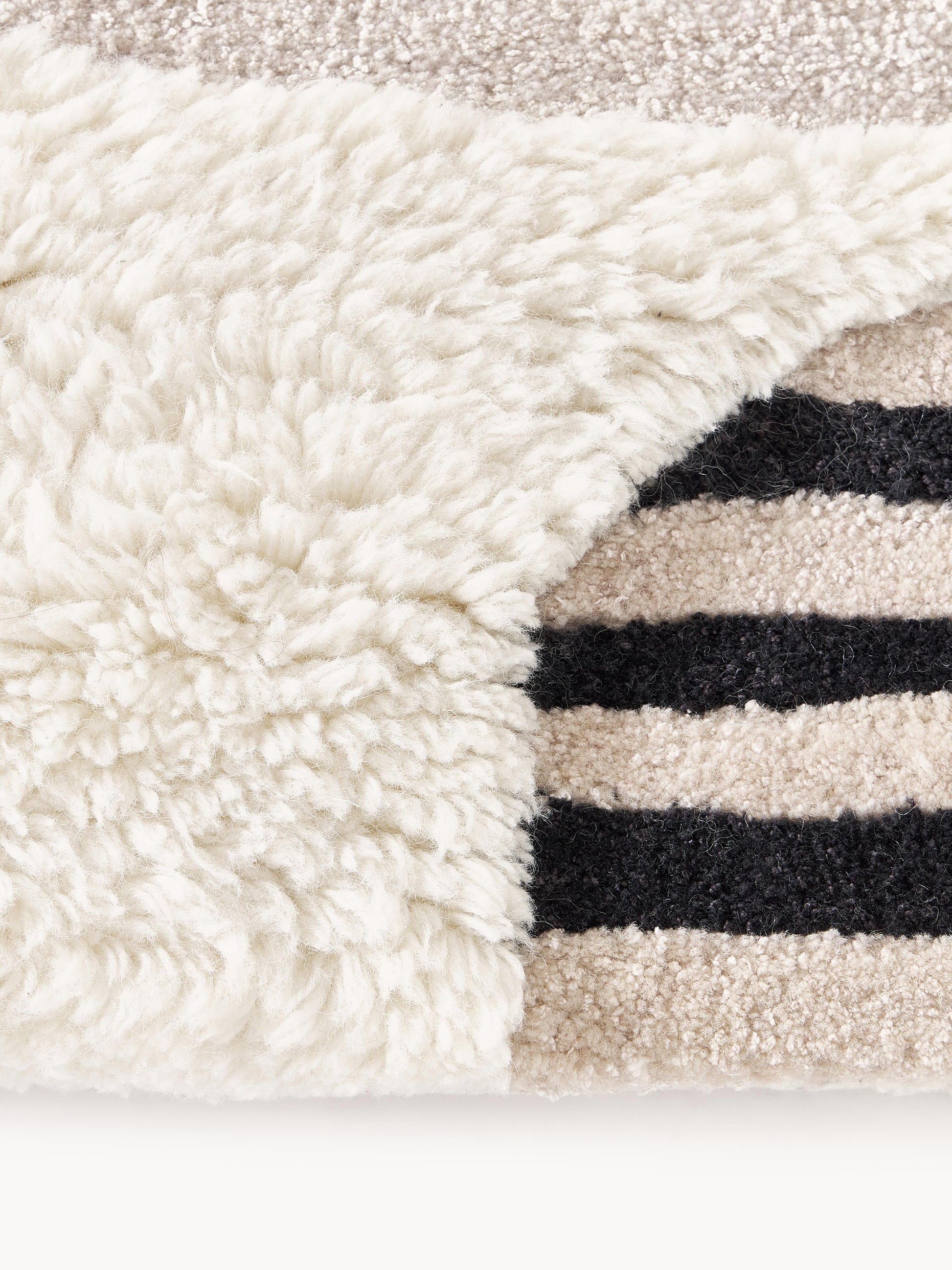 Rosanto Hand-Tufted Wool Rug with High-Low Texture