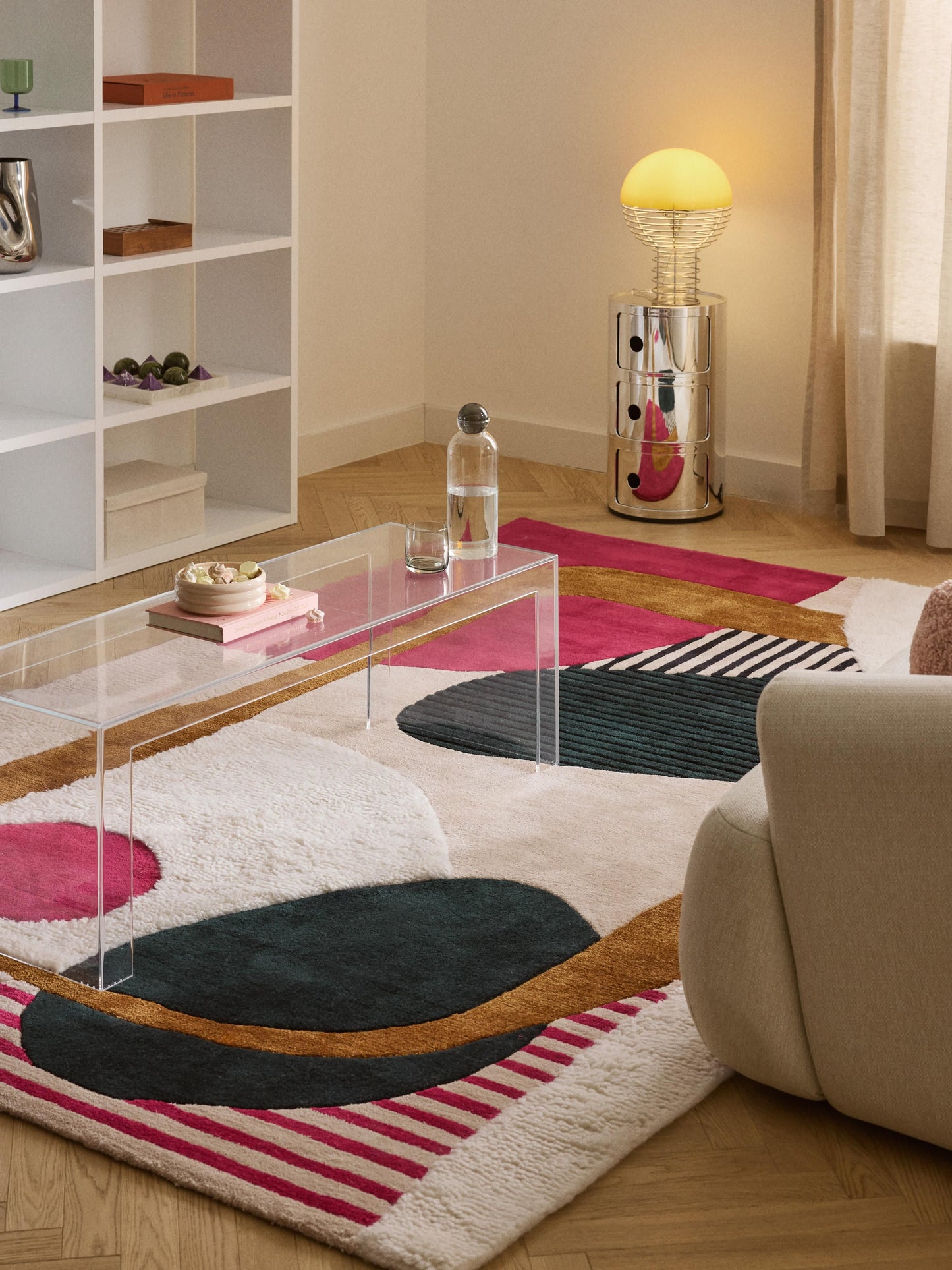 Rosanto Hand-Tufted Wool Rug with High-Low Texture