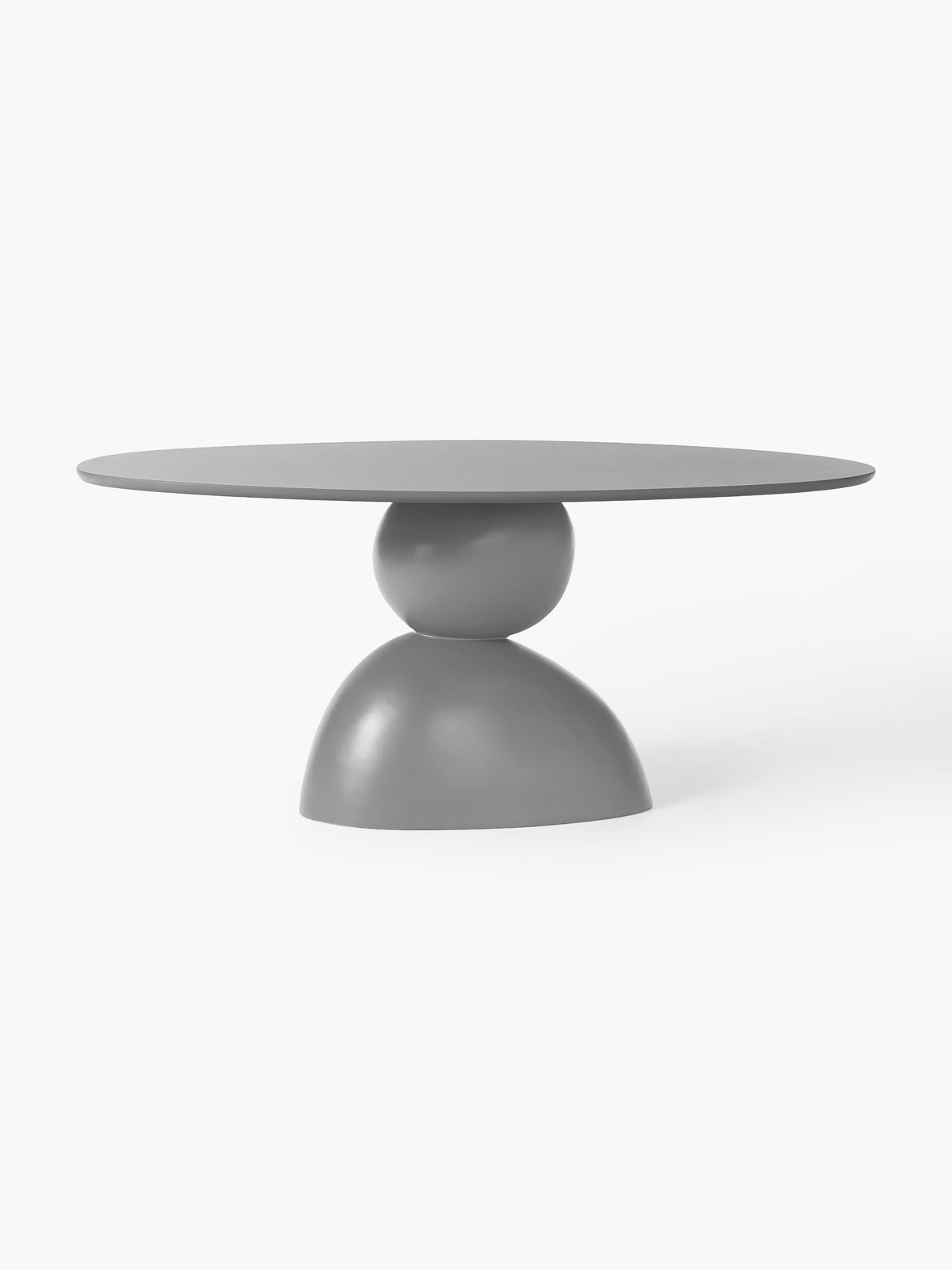 Sahressa Oval Dining Table with Organic Design, 180 x 90 cm