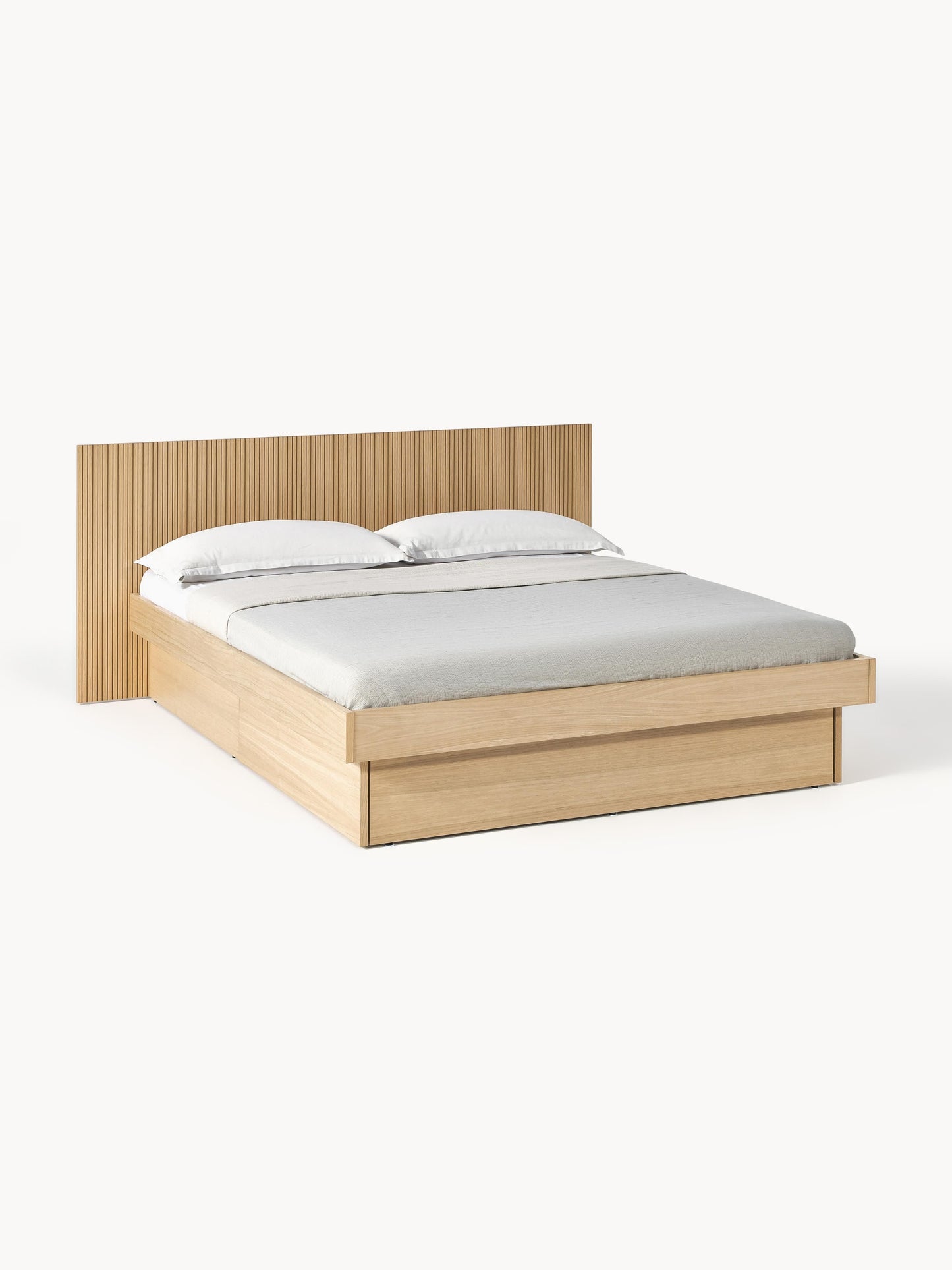 Satomo Wooden Bed with Drawers and Headboard
