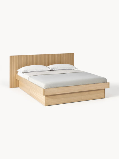 Satomo Wooden Bed with Drawers and Headboard