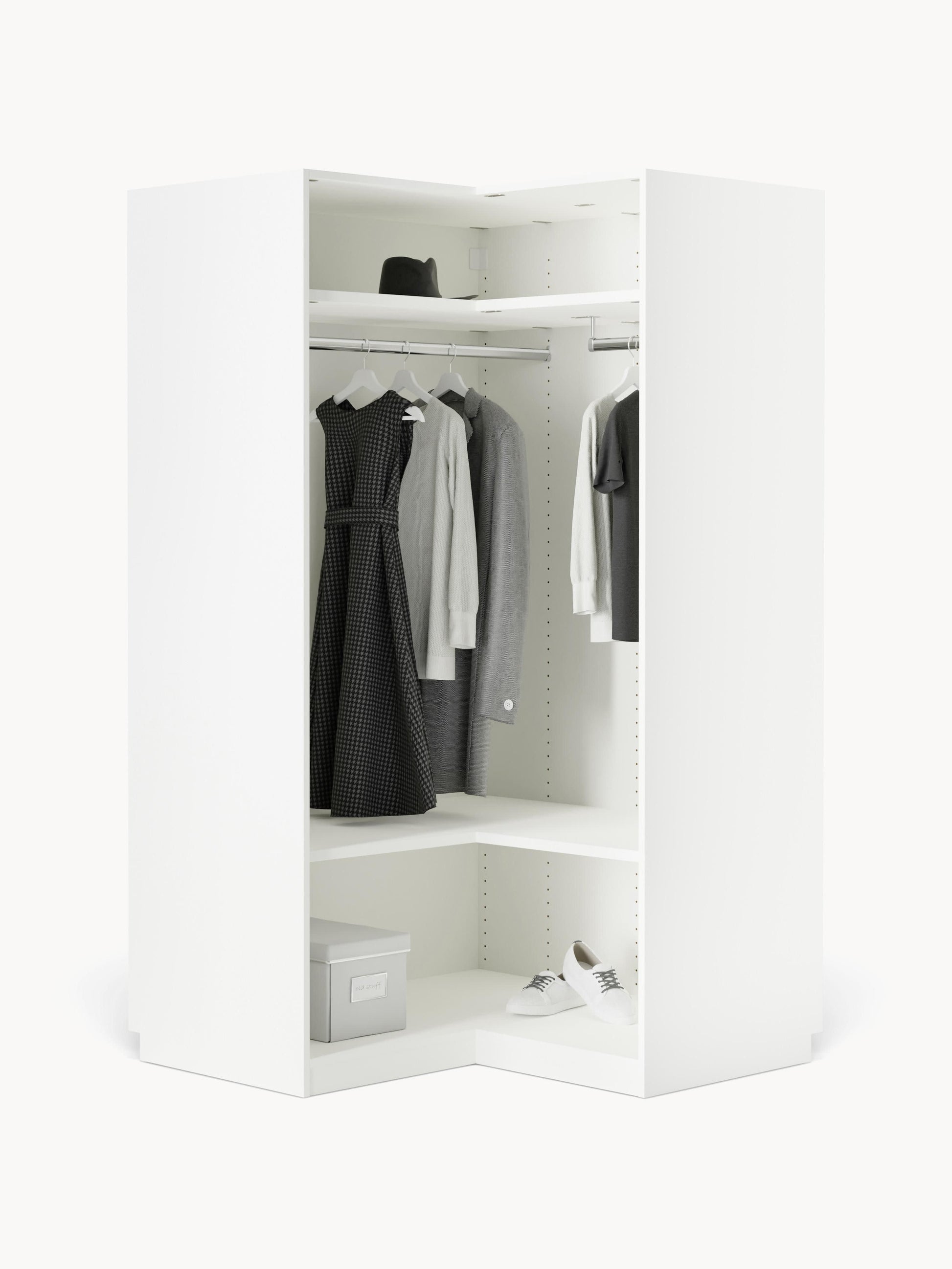 Simetta Modular Corner Wardrobe, 115 cm Wide