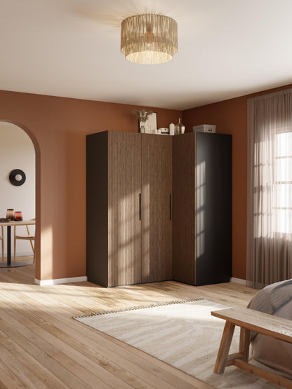 Simetta Modular Corner Wardrobe, 165 cm Wide, in Various Sizes
