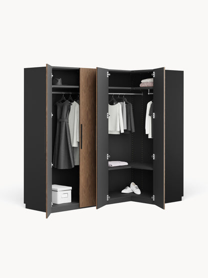 Simetta Modular Corner Wardrobe, 215 cm Wide, in Various Sizes
