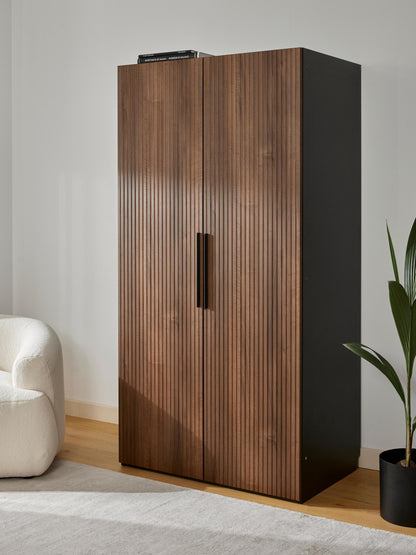 Simetta Modular Hinged-Door Wardrobe, 100 cm Wide, in Various Sizes