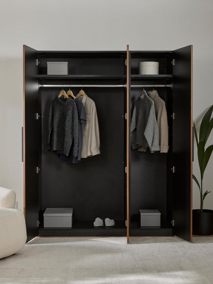 Simetta Modular Hinged-Door Wardrobe, 150 cm Wide, in Various Sizes