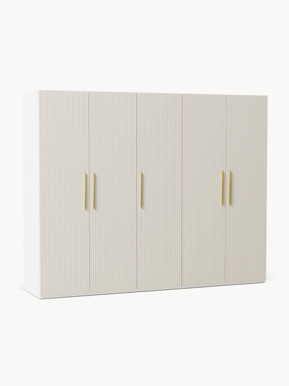 Simetta Modular Hinged-Door Wardrobe, 250 cm Wide, in Various Sizes