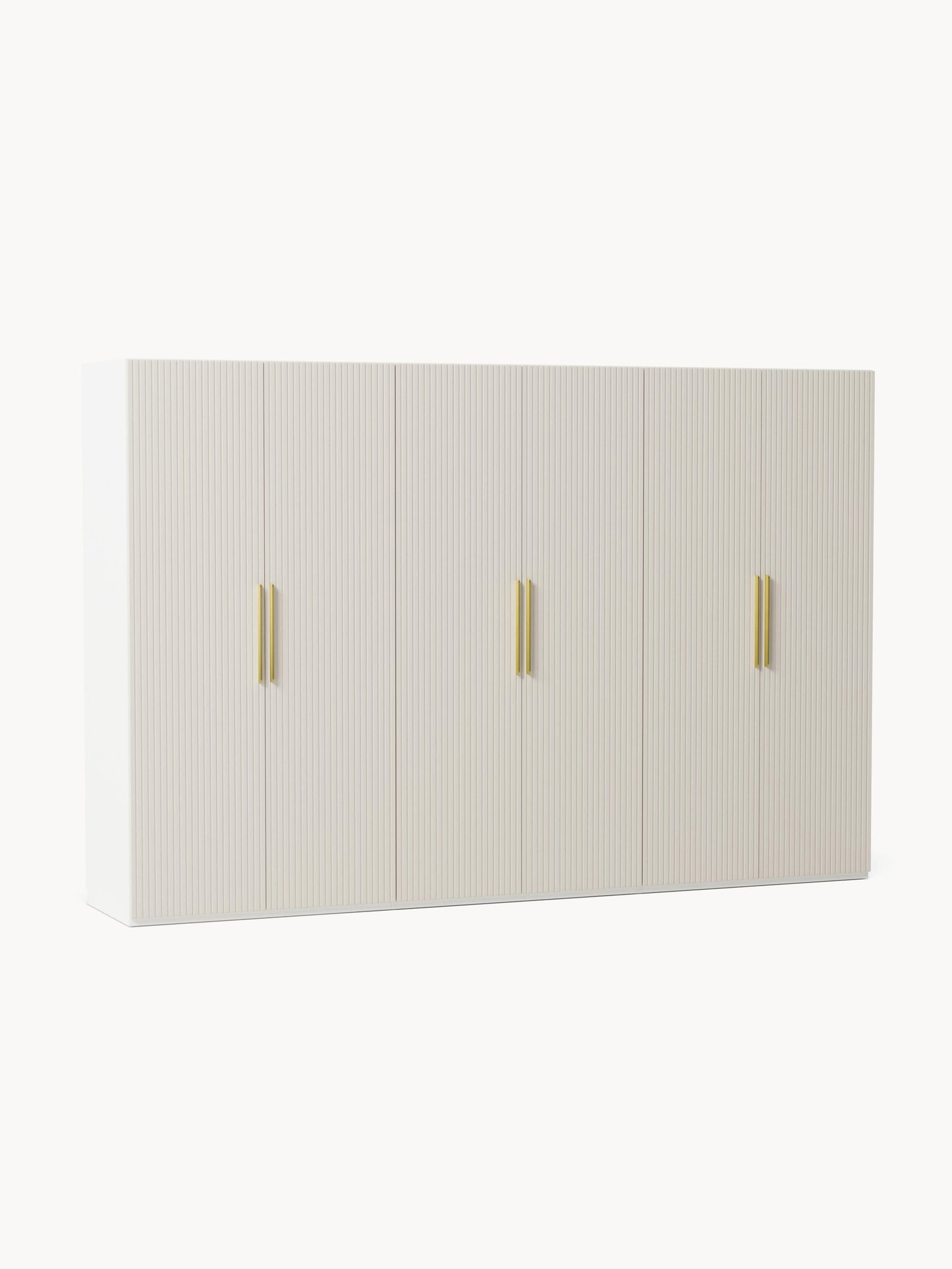Simetta Modular Hinged-Door Wardrobe, 300 cm Wide, in Various Sizes