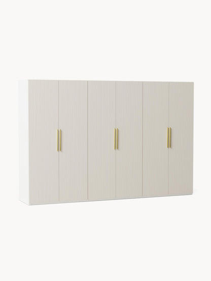 Simetta Modular Hinged-Door Wardrobe, 300 cm Wide, in Various Sizes