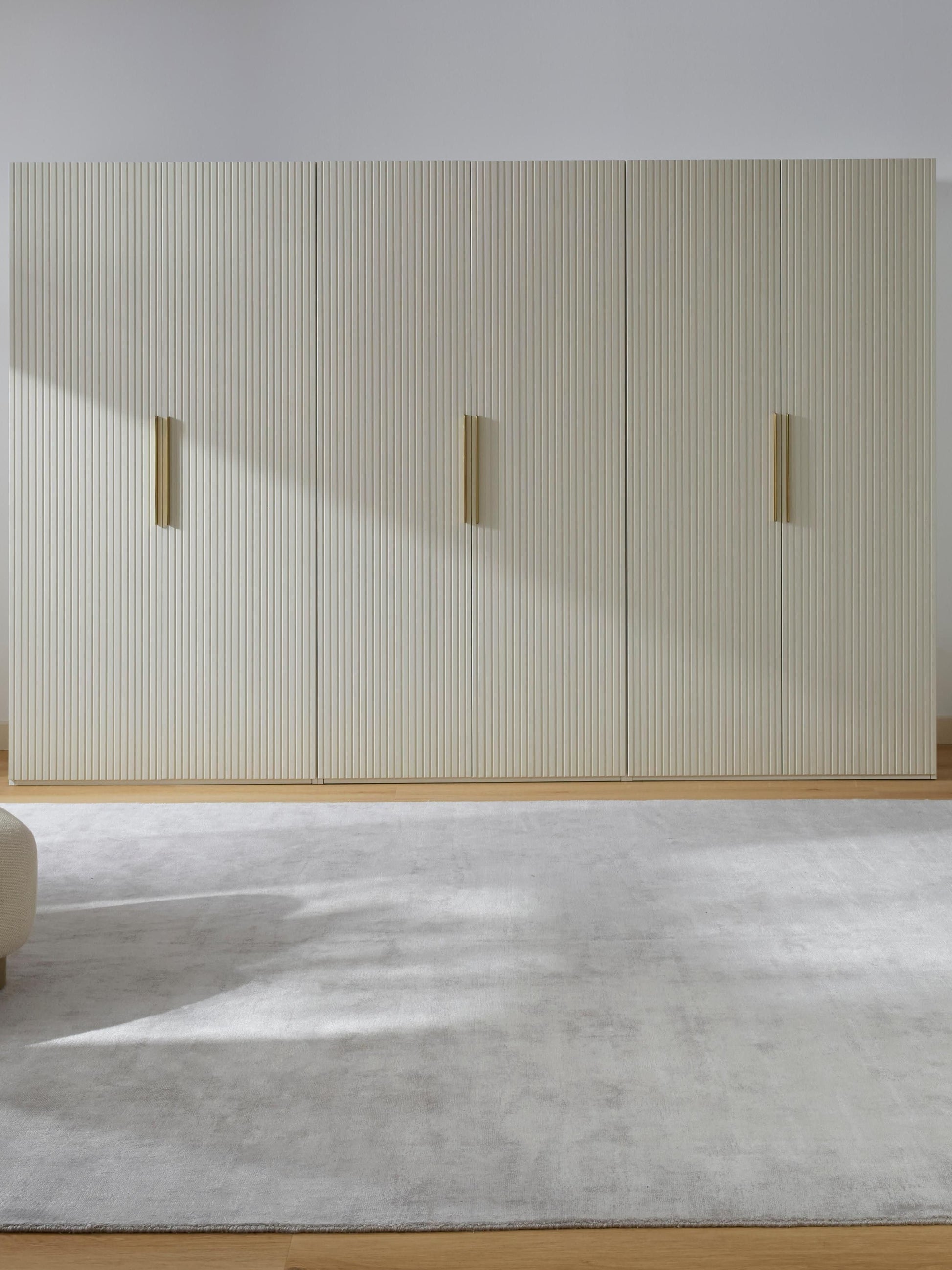 Simetta Modular Hinged-Door Wardrobe, 300 cm Wide, in Various Sizes