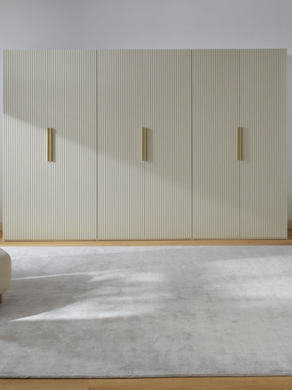 Simetta Modular Hinged-Door Wardrobe, 300 cm Wide, in Various Sizes