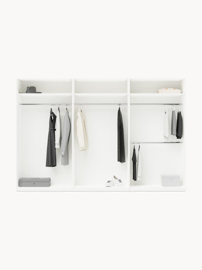 Simetta Modular Hinged-Door Wardrobe, 300 cm Wide, in Various Sizes
