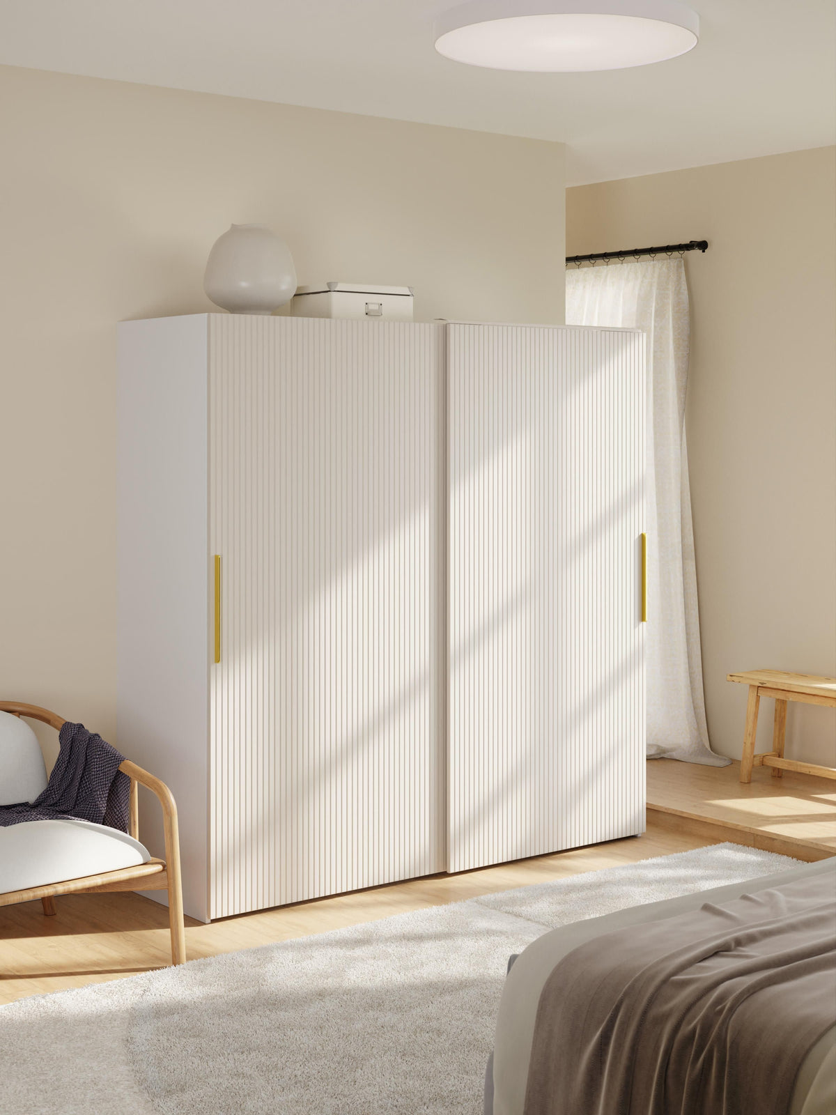 Simetta Modular Sliding-Door Wardrobe, 200 cm Wide, in Various Sizes
