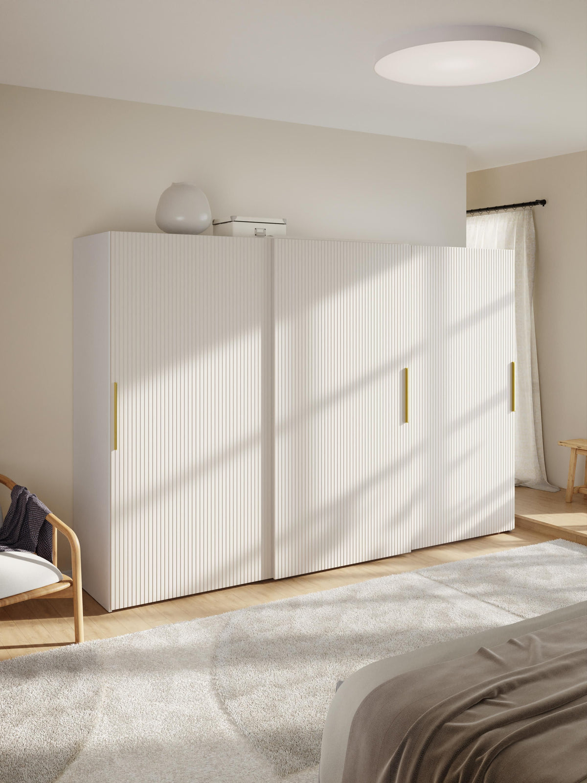 Simetta Modular Sliding-Door Wardrobe, 300 cm Wide, in Various Sizes