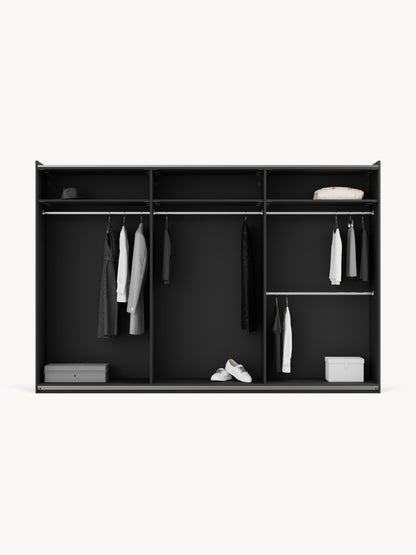 Simetta Modular Sliding-Door Wardrobe, 300 cm Wide, in Various Sizes