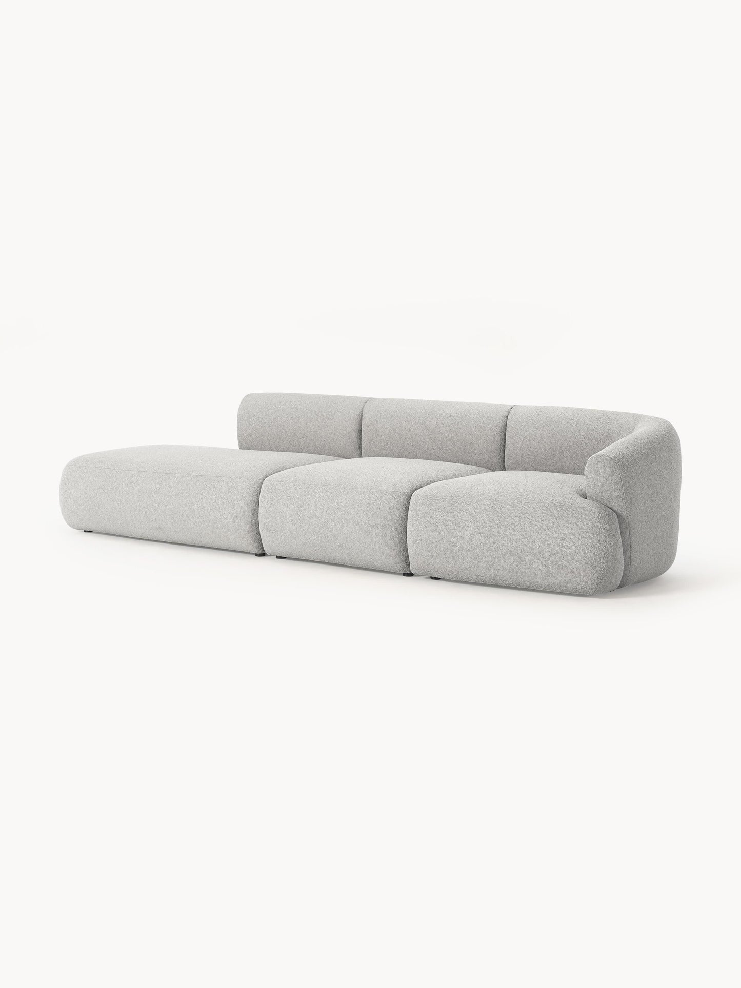 Soralie Modular Bouclé Chaise (2-Seater)