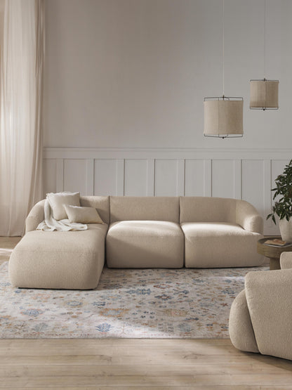 Soralie Modular Bouclé Corner Sofa (3-Seater)