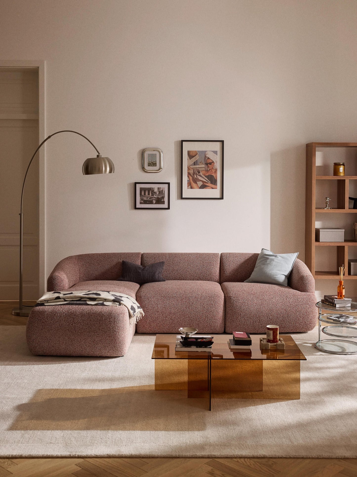 Soralie Modular Bouclé Corner Sofa (3-Seater)