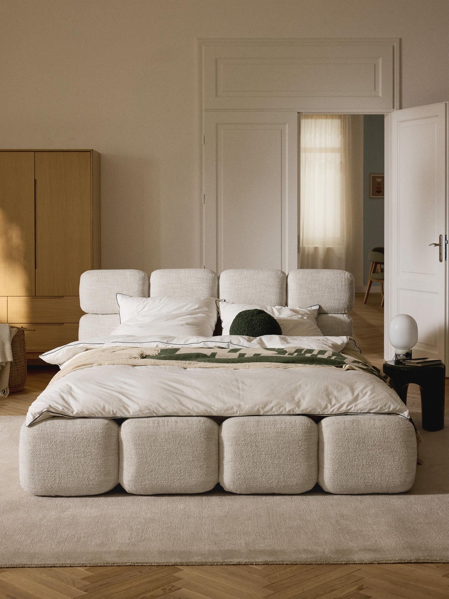 Taylena Upholstered Bed in Bouclé