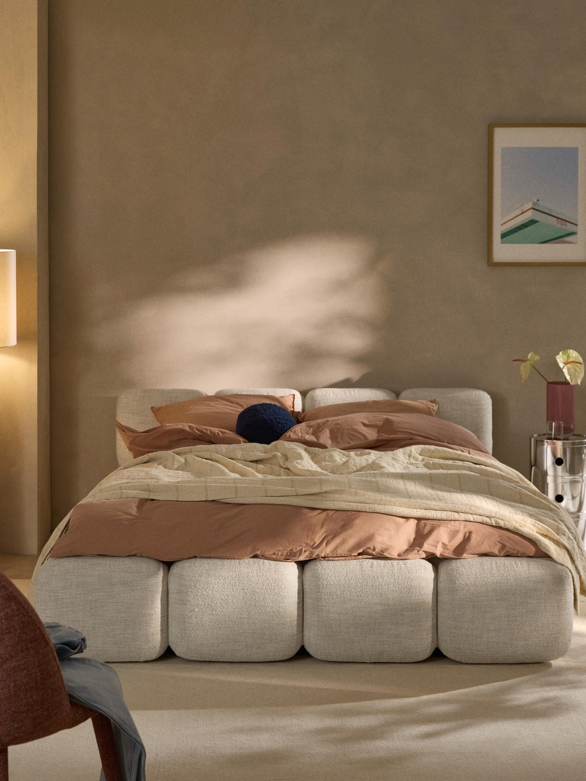 Taylena Upholstered Bed in Bouclé