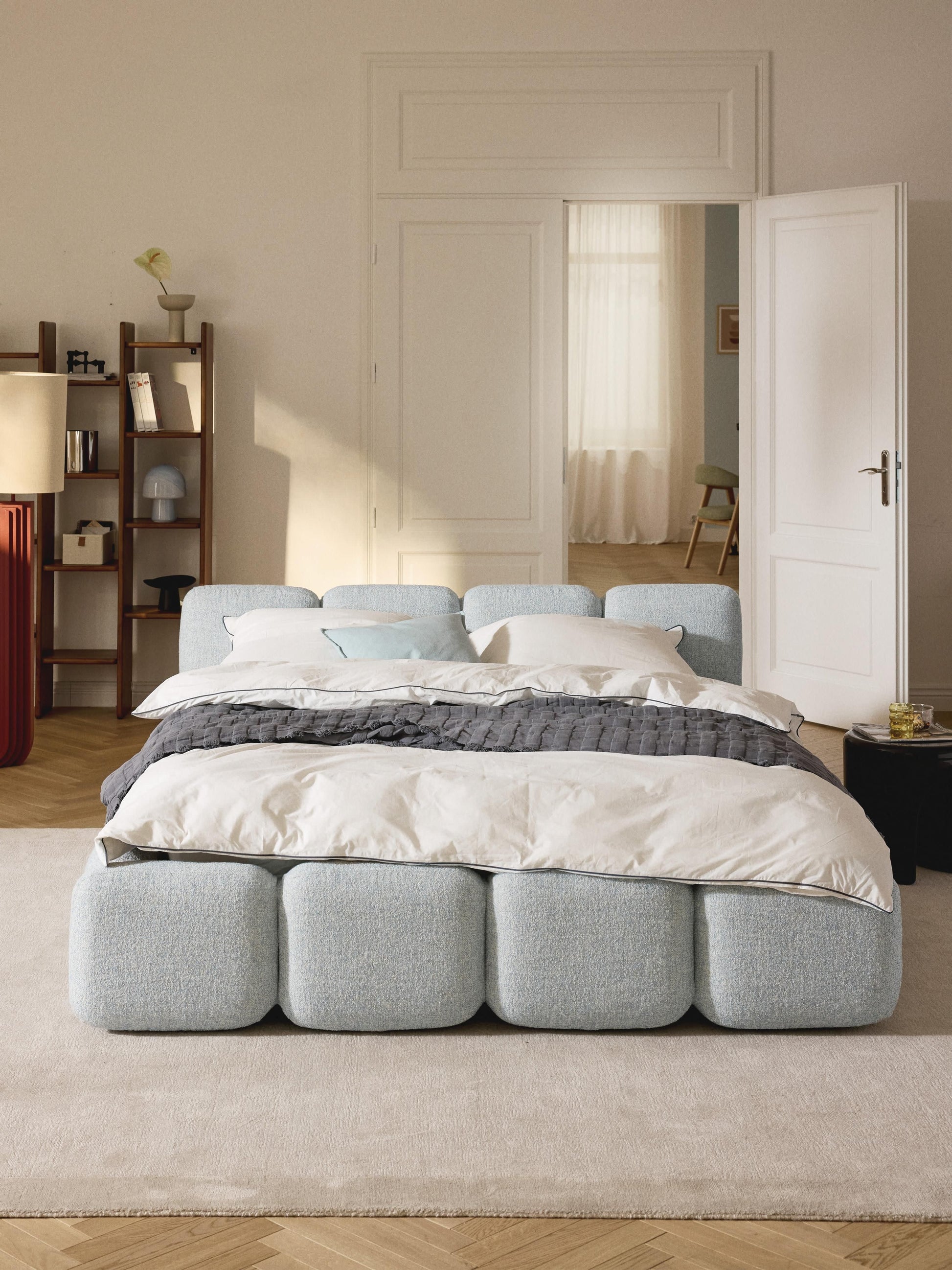 Taylena Upholstered Bed in Bouclé